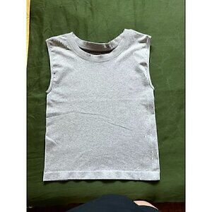 FREE PEOPLE CREWNECK RELAX BASIC TANK T0P, GREY,  SMALL